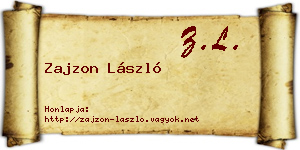 Zajzon László névjegykártya