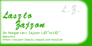 laszlo zajzon business card